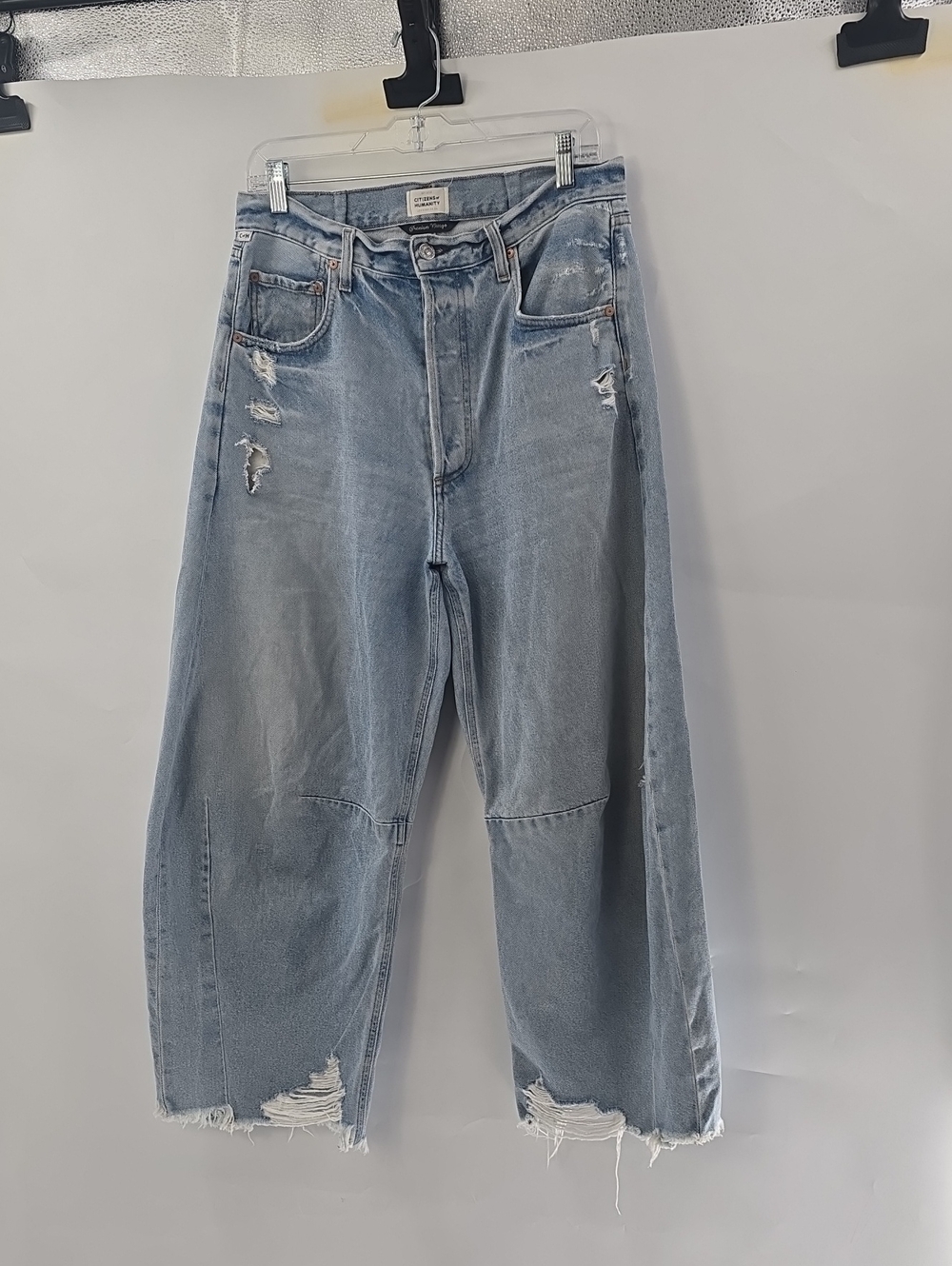 Citizens Of Humanity Light Blue High-Rise Barrel Cropped Jeans - Picture 5 of 16